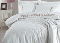 Постельное белье Washed Cotton Saheser - Rosita с вышивкой (Turkey), евро